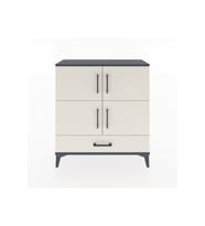 Arges Şifonyer 4 Raflı Tek Çekmeceli 4 Kapaklı 88x30x96 Antrasit-Aytaşı