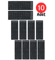 MN6 MF01 Türkçe F Klavye Etiketi-Kaliteli Pvc-10 Adet-Türkçe F Klavye Sticker