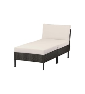 Bahçe Uzanma Koltuğu, Koyu Gri, 80 cm, Frösön-Duvholmen Bej, 1+1 Kişilik