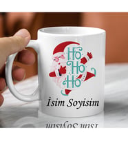 Kişiye Özel Yılbaşı Tasarımlı Beyaz Kupaa
