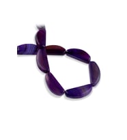 Akik Doğal Taş Parlak mor Amorf Kesim 15x40mm Dizi