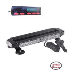 Çakar lamba çift taraflı 30 led kırmızı-kırmızı 12-24v / LAPA523