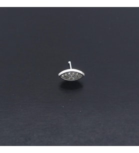 925 Ayar Gümüş Zirkon Taşlı Oval Hızma HZ-104