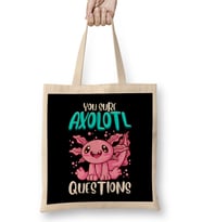 You Sure Axolotl Questions Walking Fish Pun Bez Çanta Uzun Saplı