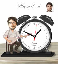 Kişiye Özel Ahşap Saat-Saz Çalan Erkek-1