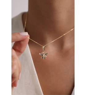 Bee Arı Kilitli Charm Kolye