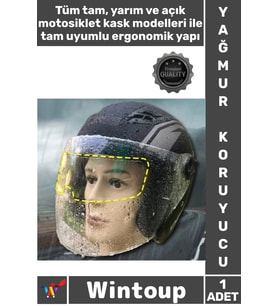 #YağmurKoruyucu Su İtici Film Buğu Önleyici Şeffaf Evrensel Vizör Motosiklet Kaskı Yağmur Kaydırıcı
