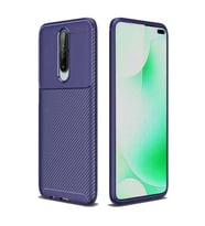 Xiaomi Redmi K30 Karbon Desenli Negro Silikon Kılıf (Lacivert)