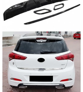 Hyundai i20 Egzoz Görünüm Difüzör 🚘  Dayanıklı Plastik, Sportif Tasarım, Kolay Montaj (Standart)