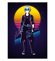 Thoma - Genshin Etkisi *80'ler Retro* Tablo Ahşap Poster Dekoratif