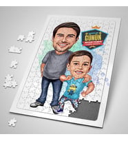 En Yakın Arkadaşım Babam Karikatürlü Puzzle