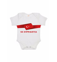 Türk Bayrağı Ve 43 Kütahya Baskılı Çıt Çıtlı Body&zıbın