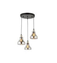 LampaLuce Cono Modern Sarkıt Salon Avizesi 3'lü Krom 35x70cm