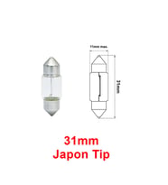 Japon Tip Sofit Ampul Şeffaf İç Aydınlatma Plaka Lambası C10W 12V 10W 31mm 1 Adet