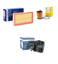 Bosch Filtre Bakım Seti Citroen C5 III 1.6 HDi Dizel 2009+ 109 Beygir DV6TED4 Hava + Yağ f. + Yakıt Filtre Bosch