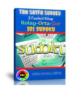Tam Sayfa Sudoku Kitap Seti (3 Fasikül Kitap)