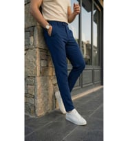 Erkek Slim Fit Dilli Kumaş Pantolon