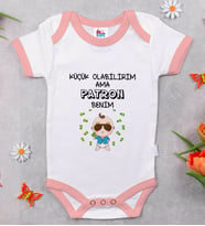 BK Kids Patron Benim Tasarımlı Pembe Bebek Body Zıbın-1