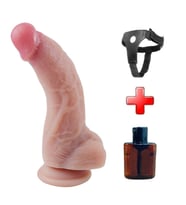 20 cm Ultra Gerçekçi Melez Belden Bağlamalı Vantuzlu Dildo Penis – Nerion