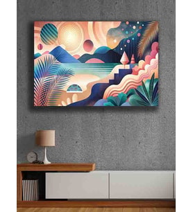 Koç stüdyo Modern tasarım kanvas tablo 50x70 (Çok Renkli)