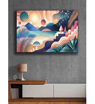 Koç stüdyo Modern tasarım kanvas tablo 50x70 (Çok Renkli)