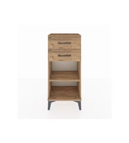 Arges Komodin Tek Raflı 2 Çekmeceli 44x30x96 Çam-Çam