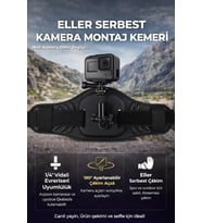 Aksiyon Kamera Bel Kemeri, Extreme Sporlar,Bisiklet,Gezi,Vlog,Şehir içi, 1/4” Vida, 180° Ayarlanabilir Gövde, Sabit POV Çekim, Siyah