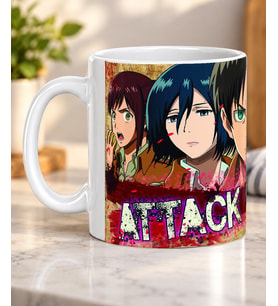 Attack on Titan Kupa Bardak – Anime Severlere Hediye – 330 ml Porselen Kupa