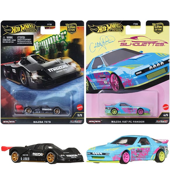 Hot Wheels Premium Mazda Set - Mazda 787B & Mazda RX7 FC Pandem (1/64)