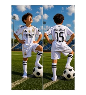 Real madrid 2025-26 Sezon Arda güler15 Numara Çocuk Forma Takımı