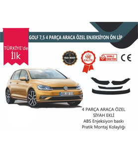 Vw Golf 7.5 3 Parça Ön Lip Siyah
