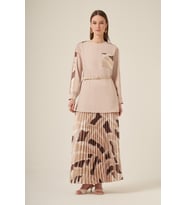 FTZ Women Kadın Plise Etekli Takım Beige 31309