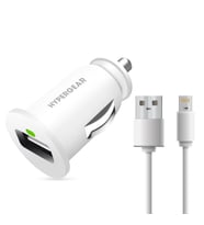 Hypergear 2.1A 2X Hızlı Araç Şarj Aleti Set İphone Uyumlu Lightning Kablo Beyaz