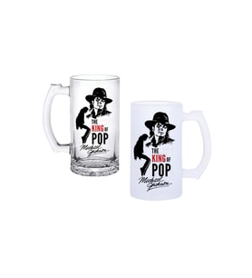 Ghostbastır Design Michael Jackson Kulplu Bira Bardağı Buzlu veya Şeffaf Seçenekli 0161