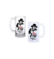 Ghostbastır Design Michael Jackson Kulplu Bira Bardağı Buzlu veya Şeffaf Seçenekli 0161