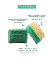Doğal Kabak Lifli Aloe Vera Özlü Kuru Ciltler İçin Nemlendirici Sabun 