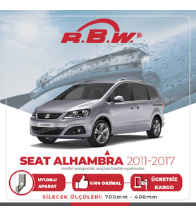 RBW Seat Alhambra 2011 - 2017 Ön Muz Silecek Takımı (Siyah)