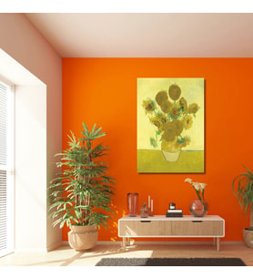 Tekli Dikey Kanvas Duvar Tablosu Vincent Van Gogh Sunflowers