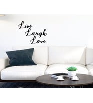 BK Home Live Laugh Love Ahşap Duvar Yazısı-1 (Siyah)