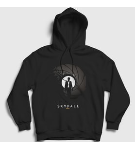 Presmono Unisex Siyah Skyfall Film James Bond Kapüşonlu Sweatshirt 258253tt