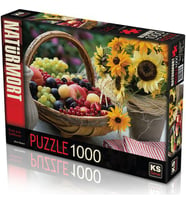 KS Games Puzzle 1000 Parça Fruıt And Sunflower Puzzle Lisanslı Ürün