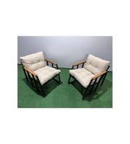 Balkon-bahçe-kafe Çay Seti Koltuk Oturma Takımı,oturma Grubu Çaysetleri Sallanır Koltuk MİAMİ (Krem)