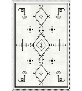 Eliana Home Baskılı, Yıkanabilir Kaymaz Taban Salon Halısı LNA1608 100x150 cm (Krem)
