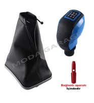 Fiat Linea Krom Çerçeve Vites Körüğü Ve Mavi Spor Vites Topuzu M11002