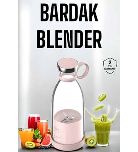 Bardak Blender Smoothie Meyve Sıkacağı Şarjlı Cam Taşınabilir