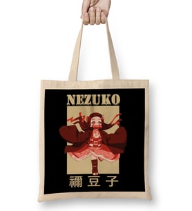 Demon Slayer Kimetsu No Yaiba Nezuko Anime Bez Çanta Uzun Saplı