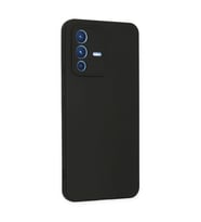 Vivo V23 5g Kılıf Nano İçi Kadife Silikon - Siyah