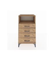 Hyperion Komodin Tek Raflı 4 Çekmeceli 60x44x106 Çam-Çam
