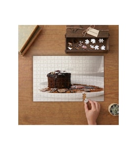 Çikolatalı Kek Tasarımı 240 parça Ahşap Puzzle Ahşap Kutuda MP00363