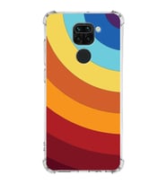 Xiaomi Redmi Note 9 Köşe Korumalı Antişok Kapak Renk Cümbüşü Tasarımlı Şeffaf Silikon Kılıf